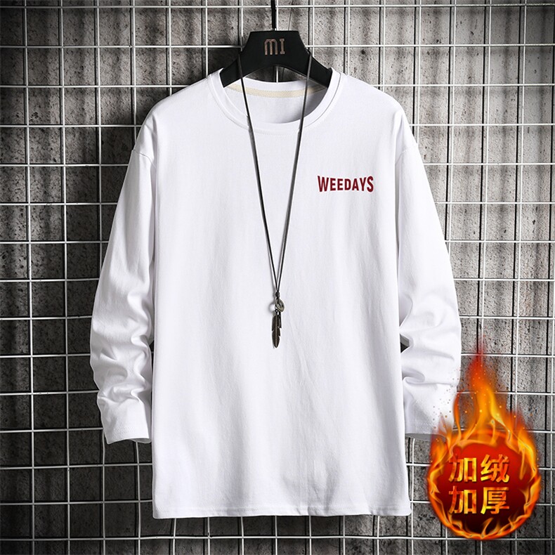 TX3113-P25加绒-P35纯长袖t恤男大码圆领打底衫体恤上衣服,男装T恤,电商A040A