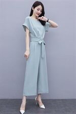 2021年夏季新款韩版减龄时尚百搭简约通勒两件套送腰带，女装职业装，韩美纤衣