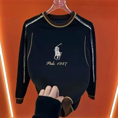 高档轻奢拼接刺绣男士卫衣2025秋冬季高端长袖打底衫w2-p55，男装T恤，星座1602（原101B）