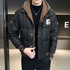 大货冬季羽绒服男连帽假两件防寒服C317-Y99818-P210，男装羽绒服，电商C317