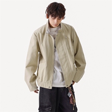 美式vintage豹纹衬衫夹克牛仔短袖外套设计感JK02528-P90，男装工装外套，星座308B-2