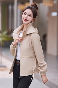 现货！（帽子可脱卸）2024年春装外套女新款气质显瘦上衣休闲夹克图片