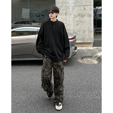 日系vintage毛衣男ins慵懒风bf复古套头纽扣针织衫MY0117-P58，男装针织衫/毛衣，星座308B-2