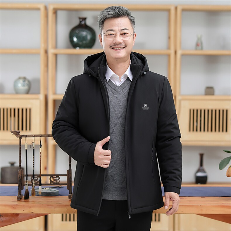 男士2023年冬季新款连帽棉衣外套修身时尚休闲上衣,男装棉衣,电商B360
