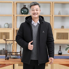 男士2023年冬季新款连帽棉衣外套修身时尚休闲上衣，男装棉衣，电商B360