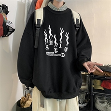 特P25控48秋冬新款男士圆领卫衣宽松休闲日常百搭上衣WQ2426，男装卫衣，电商B370