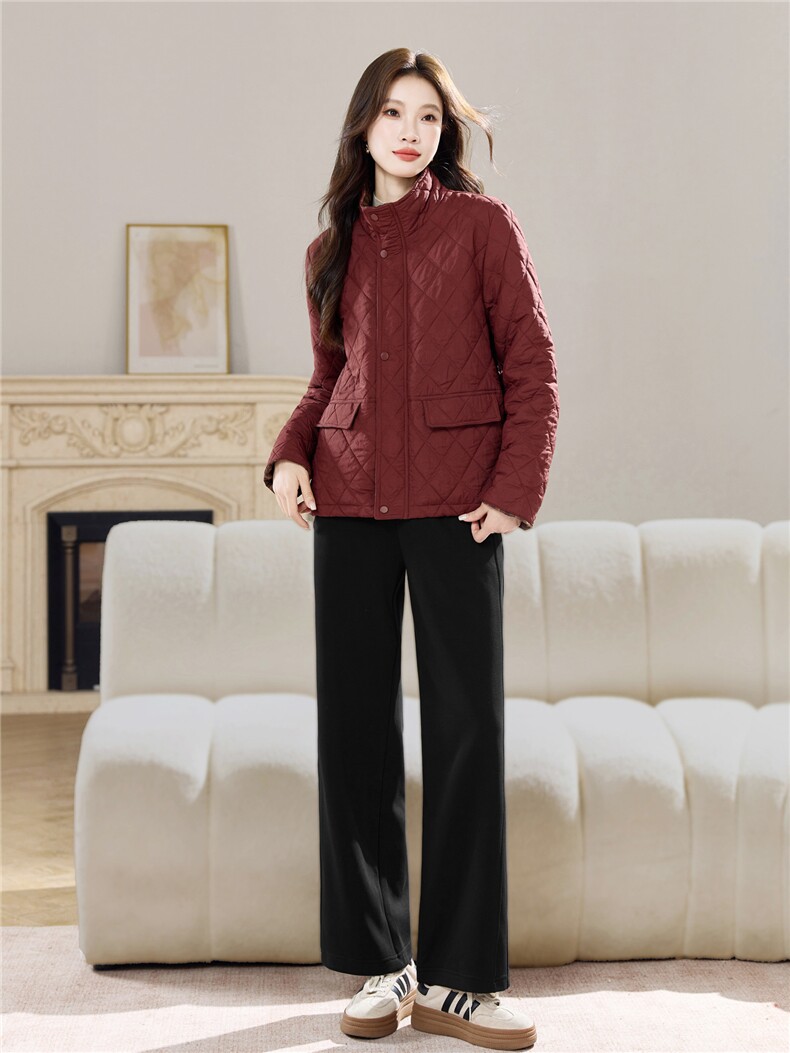 现货早春秋冬加厚夹棉时尚套装女2026新款韩版宽松显瘦休闲两件套,女装套装/套裙,璐依舞