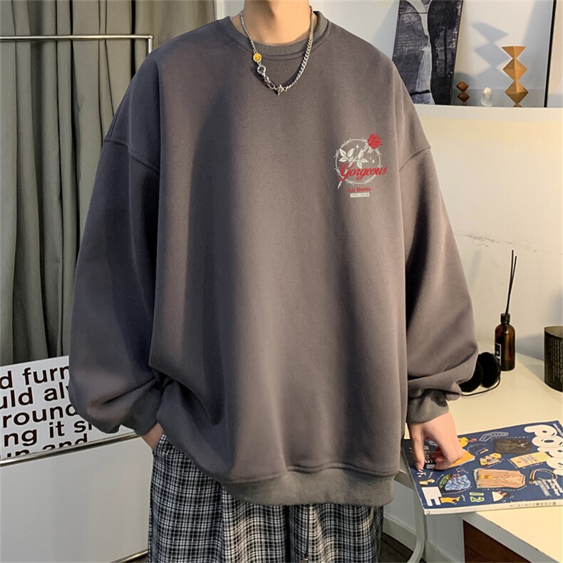 秋季新款320G华棉圆领卫衣面布棉WH508-P35控58,男装卫衣,电商B370