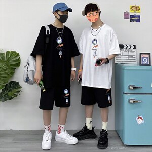 短袖t恤男2023新款潮牌夏季套装青少年衣服夏装A161-2-TZ03-P50图片