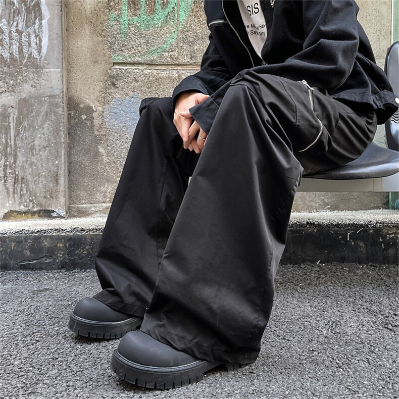 工装西裤男春秋日系宽松直筒裤美式多口袋潮休闲百搭裤K0311-P55，男装西裤，星座308B-1