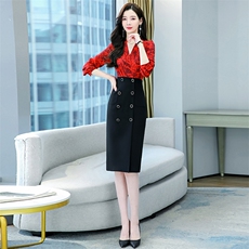 v领优雅时尚气质性感百搭拼接韩版2022春季连衣裙，女装连衣裙，布芭啦