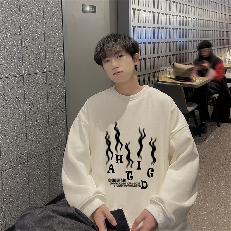 特P25控48秋冬新款男士圆领卫衣宽松休闲日常百搭上衣WQ2426,男装卫衣,电商B370