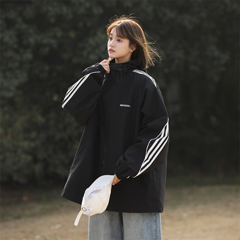 815A-JK92782-P70特美式三条杠外套秋装冲锋衣休闲夹克女中性风，男装夹克，星座815A