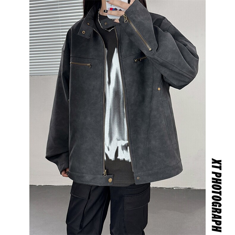 美式夹克潮百搭痞帅休闲皮衣外套Y06-P90控128,男装夹克,电商A132（原电商B245）