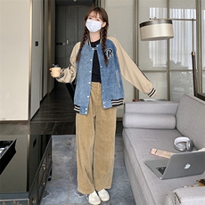2023年秋季牛仔拼接棒球服82395-P145-K188，女装短外套，辉之琳