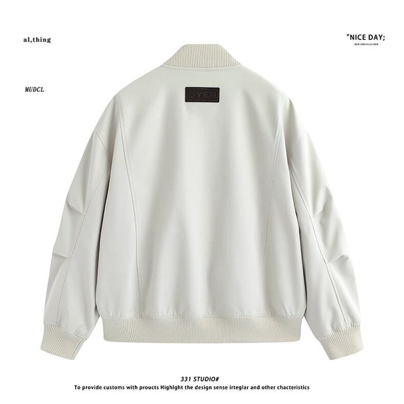 平铺~2026春季阔版简约棒球服夹克外套YJ6018/P98,男装夹克,电商B331