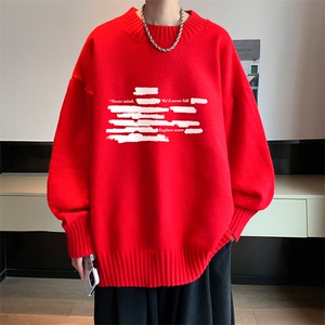 半高领毛衣男大码胖子针织衫毛线衣 M18445-P45 加绒款-P65图片