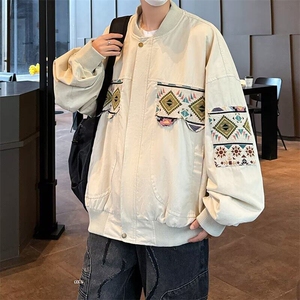 【有货】DJ207-P60春秋季2025新款宽松百搭流行刺绣棒球服夹克图片