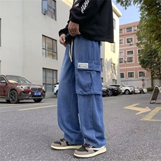 牛仔裤男秋季潮大码休闲裤子高街N5004P45，男装牛仔裤，星座1116-2