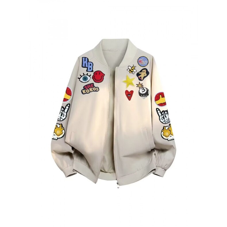 1506-1/JDC1921/P40网红潮牌宇航员卡通字母印花棒球服男女春秋,女装职业装,星座1506-1