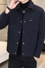 加棉加厚毛呢翻领夹克型男商务休闲青年外套男NM7930-P125，男装夹克，星座310B-3