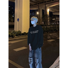 23印花字母长袖T恤男打底衫，男装T恤，星座310A-4