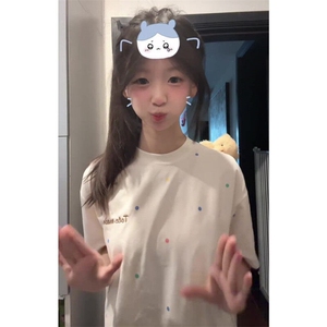 小熊公仔+刺绣 纯棉短袖ZX0249-P35图片