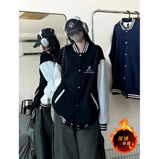 抖音得物高品质重磅全棉二开360克立领棒球服开衫卫衣外套1202，女装短外套，电商A486