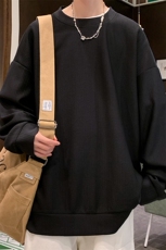 W107/P35春装新款现货卫衣男T恤潮流宽松圆领大码休闲外套ins潮，男装T恤，电商基地A050