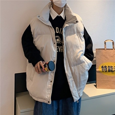 棉衣背心男女韩版潮流帅气百搭保暖宽松2024冬季ins外套MF271-P55，男装棉衣，星座412-3
