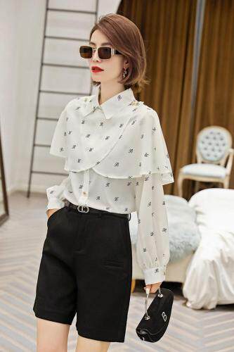 秋装新款雪纺衬衫，女装衬衫，莎咔