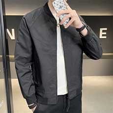 数据简单大方时尚潮流高品质精品男士棒球领夹克外套-2215，男装夹克，电商A225