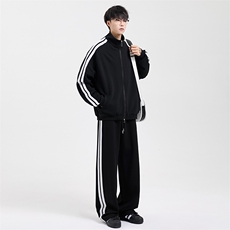 潮流撞色开衫卫衣运动套装W4641-特P48控98/K8579-特P38控69，男装休闲套装，电商A007