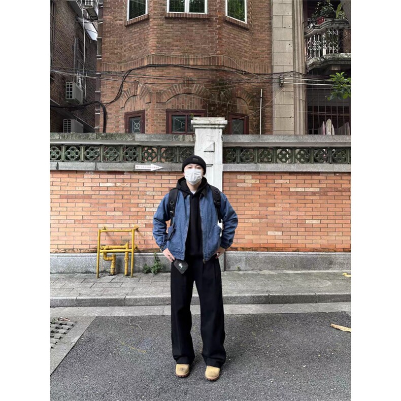 美式复古牛仔工装夹克男秋季高街cleanfit百搭休闲外套LF4009-P65,男装工装外套,星座1008