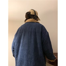 潮翻领棉服外套男女美式复古单排扣棉衣宽松休闲棉袄子上衣Y6571，男装棉衣，星座506