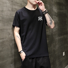 2025新款纯棉T恤字母潮男百搭休闲免烫T恤，男装T恤，星座1407