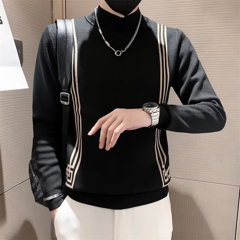 秋冬新款韩版青年男士长袖圆领修身时尚休闲男针织毛衣打底衫S523,男装针织衫/毛衣,星座1116A-2（原606A-1）
