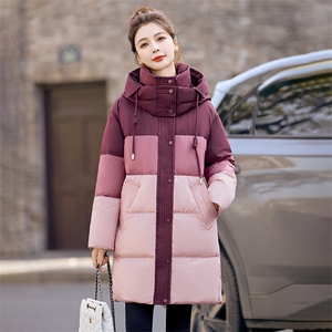 时尚显瘦中长款羽绒服 女士保暖百搭冬季外套 高端品质 优雅气质图片
