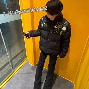 新款日系潮流百搭时尚小熊造型面包服减龄可爱棉衣棉服连帽冬外套图片