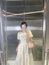 【DAVIDA】韩版设计款菱格连衣裙，女装连衣裙，DAVIDA