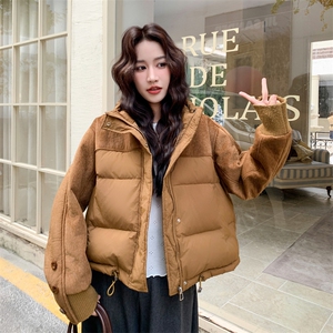 新款【大货】麂皮绒拼50白鸭绒羽绒服2C110-H9811-P245-K368图片