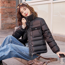 冬装新款时尚气质显瘦加厚90%白鸭绒短款帅气羽绒服，女装羽绒服，姿衣坊