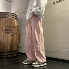 工装风牛仔裤男美式高街ins潮牌欧美街头宽松直筒裤子N05082-P45，男装牛仔裤，星座308B-2