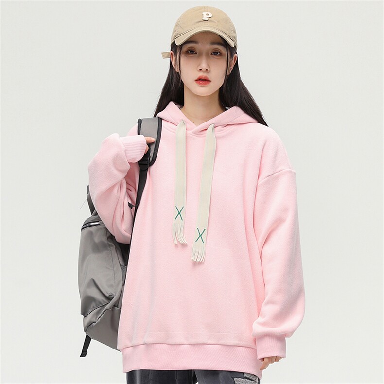 奥粒绒外套基础纯色休闲百搭连帽抽绳卫衣男女同款EY-3663-P85,女装短外套,电商B306
