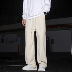 灯芯绒裤子男宽松直筒休闲长裤运动日系阔腿裤1078-特批-37，男装休闲裤，星座718-1