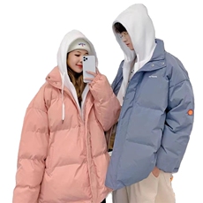 情侣装秋冬季假两件面包服棉衣小众设计感roora棉袄外套，男装棉衣，星座410-7