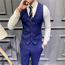 男士马甲套装背心春秋季伴郎服兄弟装新郎结婚礼服团西服马甲裤，男装背心/马甲，星座505-2（原电商A260-1)