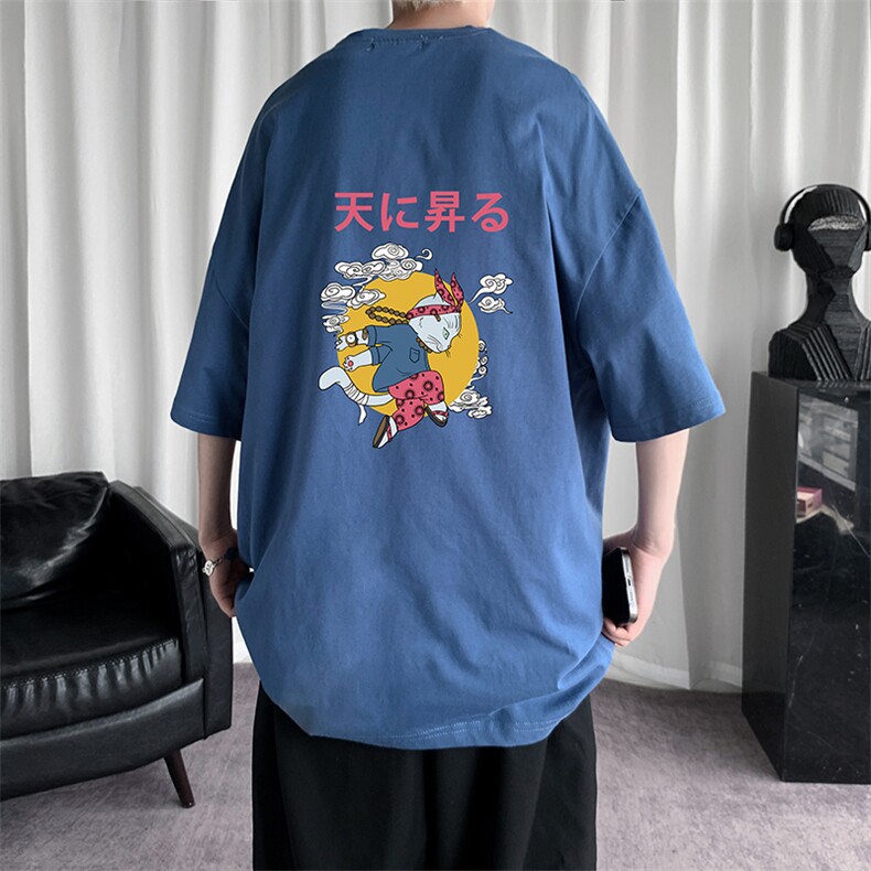 DX17012-P20纯棉短袖t恤男大码半袖打底衫宽松体恤衫港风,男装T恤,电商A040