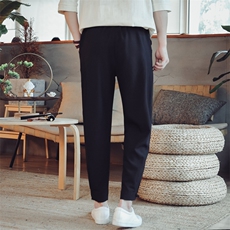 风复古宽松束脚休闲裤A334-K215-P45，男装民族服装，电商B339(原A334）