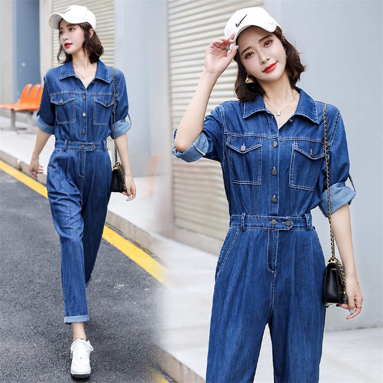 2022年新款时尚工装连体衣气质连衣裤套装女2022年春季，女装连体裤，瑶迪依秀